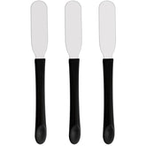 Conjunto De Espátulas Para Manteiga Patê 3 Peças Espátulas De Inox Com Cabos Pretos